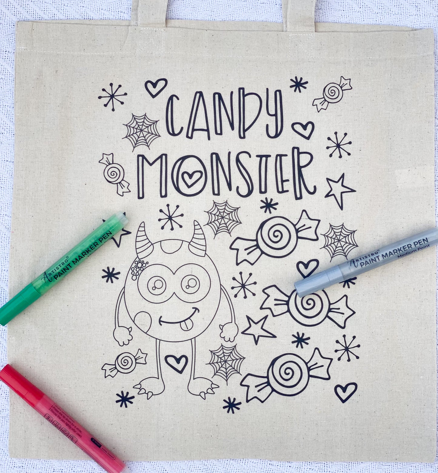 Color-your-own Halloween treat bags