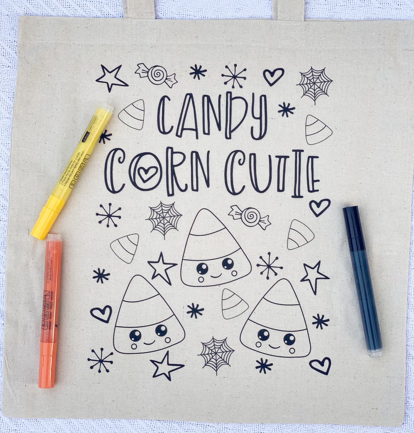 Color-your-own Halloween treat bags