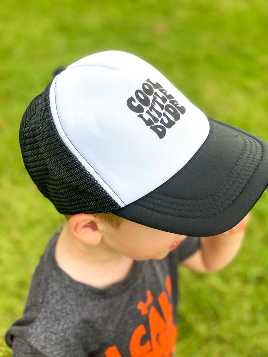 Cool Little Dude toddler boys trucker hat